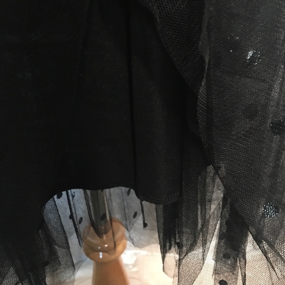 Sister Fashion Tulle Midi Skirt in Black polka dots Size Small - Picture 8 of 9